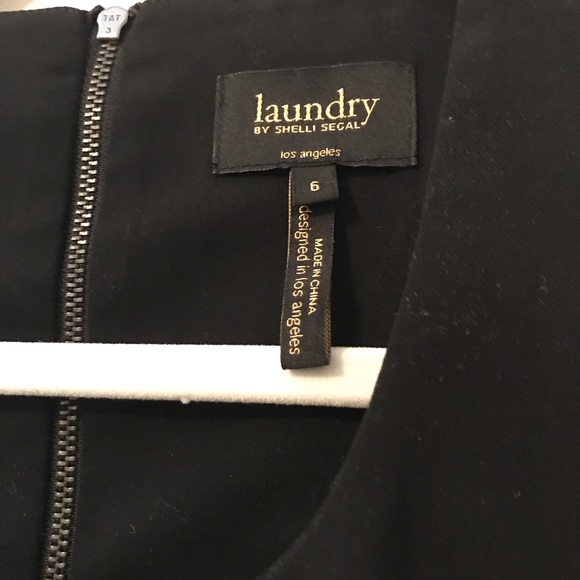 SIZE 6 LAUNDRY Black Dress - Picture 3 of 4
